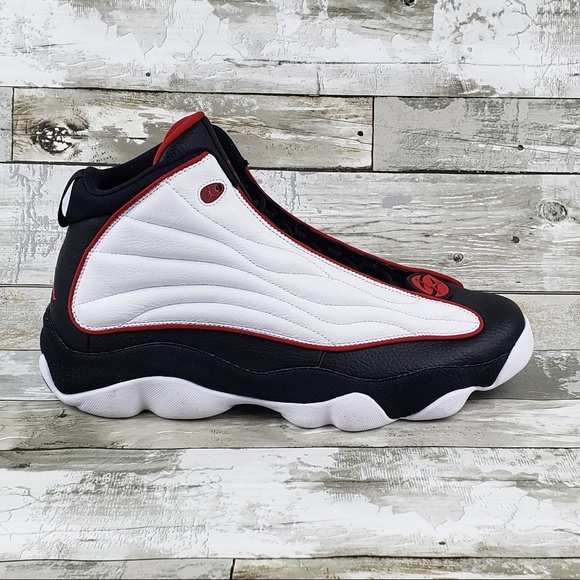 jordan pro strong black and red